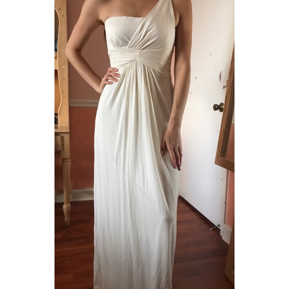 BRAND NEW BCBGMAXAZRIA Grecian-Styled white gown